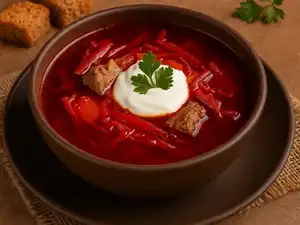 Борщ з куркою