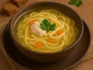 Курячий бульйон на домашній курці