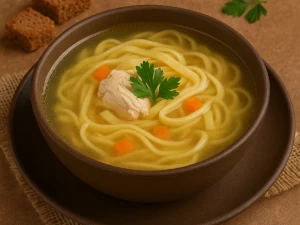 Курячий бульйон на домашній курці